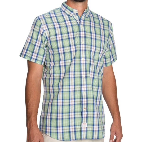 Izod Saltwater Plaid Shirt - Short Sleeve (for Men)