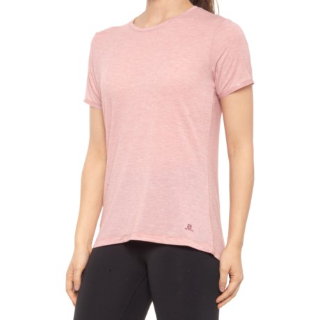 Salomon Essential T-Shirt - Short Sleeve (For Women) - BRICK DUST (XS )
