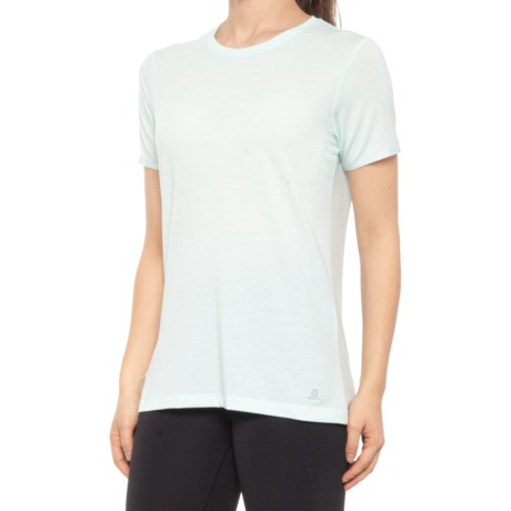 Salomon Essential T-Shirt - Short Sleeve (For Women) - OPAL BLUE (XL )