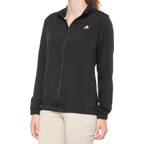 Adidas Essential Wind Jacket - Full Zip (For Women) - BLACK (L )
