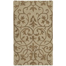 Estes Collection Hand-Tufted Virgin Wool Area Rug - 8x10’ in Trellis Brown - Closeouts