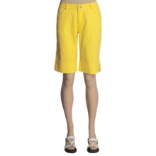 Ethyl Bermuda Shorts - Stretch Cotton Twill (For Women) in Yellow - Closeouts