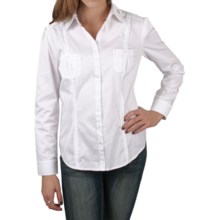 Ethyl Cotton Shirt - Button Front, Long Sleeve (For Women) in White - Closeouts