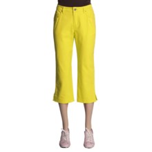 Ethyl Cotton Stretch Capri Pants (For Women) in Yellow - Closeouts