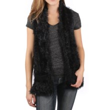 Ethyl Ribbon and Faux-Fur Sweater Vest (For Women) in Black - Closeouts