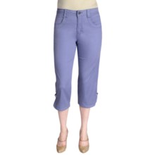 Ethyl Ripstop Cotton Capris - Bling (For Women) in Periwinkle - Closeouts