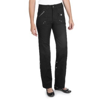 Ethyl Ripstop Roll-Up Cargo Pants (For Women) in Black