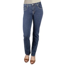 Ethyl Skinny Denim Jeans - Back Pocket Embroidery (For Women) in Medium Wash - Closeouts