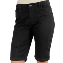Ethyl Twill Bermuda Shorts - Rolled Cuffs (For Women) in Black - Closeouts