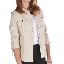 Ethyl Twill Shirt Jacket - Stretch Cotton, Long Sleeve (For Women) in Tan - Closeouts