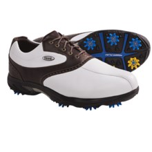 Etonic Sof-Tech Dress Golf Shoes - Waterproof (For Men) in White/Dark Brown - Closeouts
