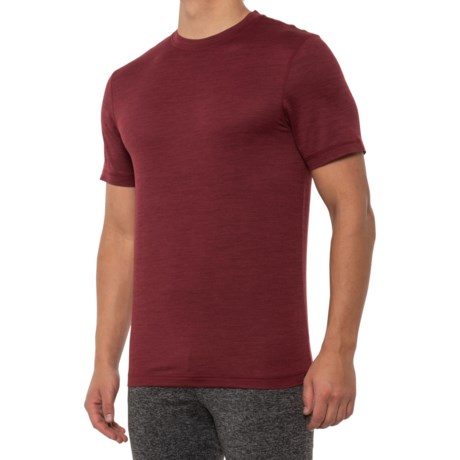 Gaiam Everyday Basic Crew T-Shirt - Short Sleeve (For Men) - BORDEAUX HEATHER (S )