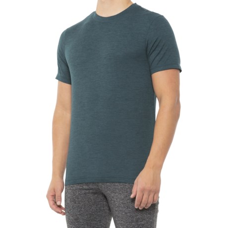 Gaiam Everyday Basic Crew T-Shirt - Short Sleeve (For Men) - DEEP TEAL HEATHER (M )
