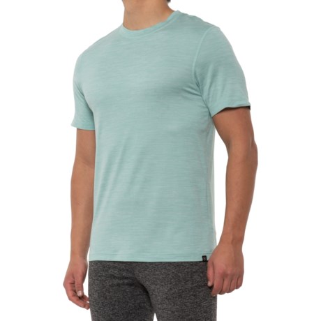 Gaiam Everyday Basic Crew T-Shirt - Short Sleeve (For Men) - PASTEL TURQUOISE HEATHER (S )