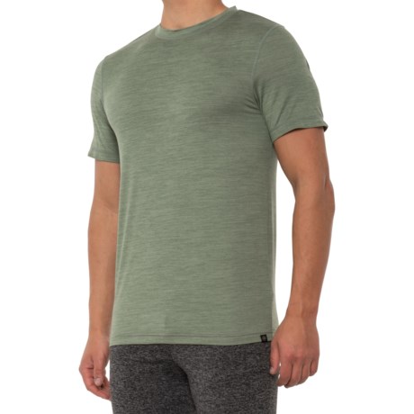 Gaiam Everyday Basic Crew T-Shirt - Short Sleeve (For Men) - SEA SPRAY HEATHER (S )