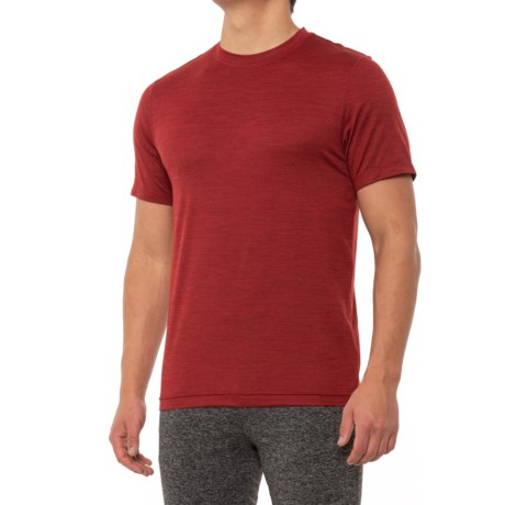 Gaiam Everyday Basic Crew T-Shirt - Short Sleeve (For Men) - SUN DRIED TOMATO HEATHER (S )