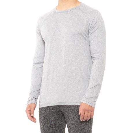 Gaiam Everyday Basic T-Shirt - Long Sleeve (For Men) - SLEET HEATHER (S )