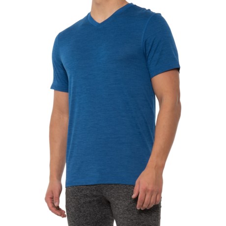 Gaiam Everyday Basic V-Neck  T-Shirt - Short Sleeve (For Men) - CLASSIC BLUE HEATHER (S )