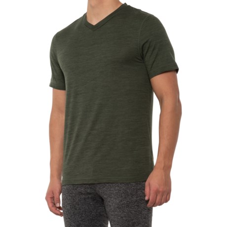 Gaiam Everyday Basic V-Neck  T-Shirt - Short Sleeve (For Men) - CLIMBING IVY HEATHER (XL )