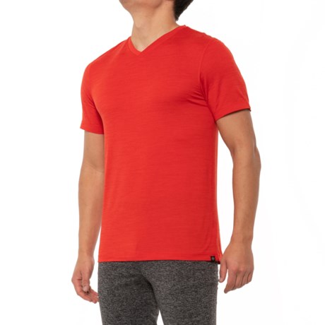 Gaiam Everyday Basic V-Neck  T-Shirt - Short Sleeve (For Men) - MOLTEN LAVA HEATHER (XL )