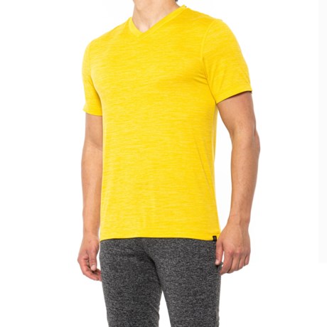 Gaiam Everyday Basic V-Neck T-Shirt - Short Sleeve (For Men) - SULPHUR HEATHER (L )