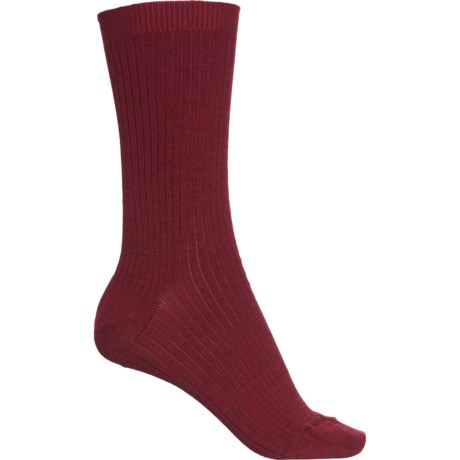 SmartWool Everyday Texture Solid Socks - Merino Wool, Crew (For Women) - TIBETAN RED (S )