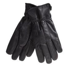 Excelled Lambskin Gloves - Fleece Lined (For Men) in Black - Closeouts