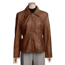 Excelled Leather Scuba Jacket - Zip Front (For Women) in Brown - Closeouts