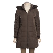 Excelled Quilted Coat - Insulated, Removable Hood (For Women) in Brown - Closeouts