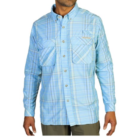 ExOfficio Air Strip Macro Plaid Shirt UPF 30+, Button Front, Long Sleeve (For Men)
