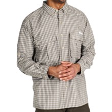 ExOfficio Air Strip Micro Plaid Shirt - UPF 30+, Long Sleeve (For Men) in Light Khaki - Closeouts