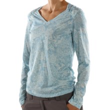 ExOfficio Aza Burnout Shirt - Long Sleeve (For Women) in Azure Heather - Closeouts