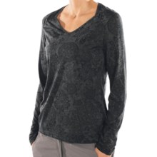 ExOfficio Aza Burnout Shirt - Long Sleeve (For Women) in Black - Closeouts