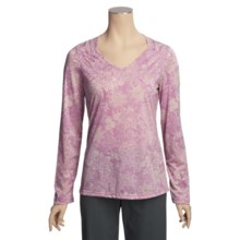 ExOfficio Aza Burnout Shirt - Long Sleeve (For Women) in Posy Heather - Closeouts