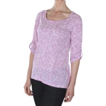 ExOfficio Aza Dri-Release® Shirt - Scoop Neck, 3/4 Sleeve (For Women) in Raspberry Heather - Closeouts