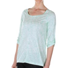 ExOfficio Aza Dri-Release® Shirt - Scoop Neck, 3/4 Sleeve (For Women) in Seaglass Heather - Closeouts