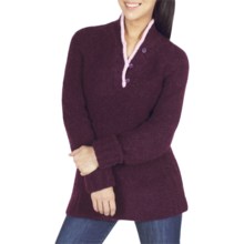 ExOfficio Chaleur Boucle Henley Sweater (For Women) in Dark Thistle - Closeouts