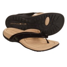 ExOfficio Devata Thong Sandals - Leather (For Women) in Black - Closeouts
