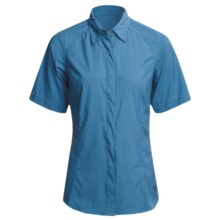 ExOfficio Dryfly Flex Shirt - UPF 30+, Short Sleeve (For Women) in Dark Aegean - Closeouts