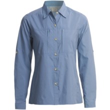 ExOfficio Dryflylite Check Shirt - UPF 30, Long Sleeve (For Women) in Baltic - Closeouts