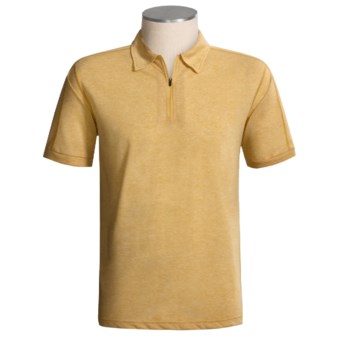 ExOfficio ExO Dri Cricket Zip Shirt - Dri-Release®, Short Sleeve (For Men) in Dk Turmeric