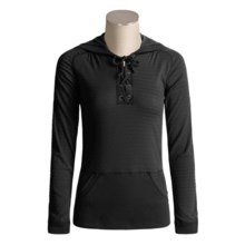 ExOfficio ExO Dri Pointelle Hoodie Sweatshirt - UPF 30+ (For Women) in Black - Closeouts