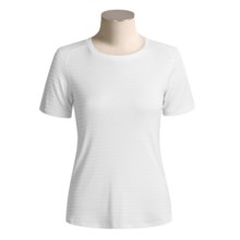 ExOfficio ExO Dri Pointelle Shirt - Short Sleeve (For Women) in White - Closeouts