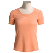 ExOfficio ExO Dri Pointelle Shirt - UPF 30, Short Sleeve (For Women) in Coral - Closeouts