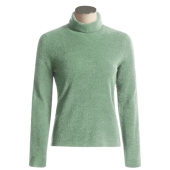 ExOfficio Irresistible Chenille Feather Fleece Turtle Neck Long Sleeve Shirt (For Women) in Seaglass