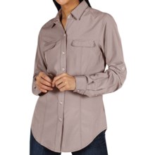 ExOfficio Kizmet Stretch Camper Shirt - UPF 50+, Button Front, Long Sleeve (For Women) in Cement - Closeouts