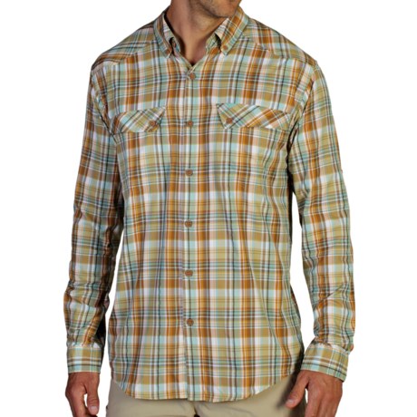 ExOfficio Minimo Plaid Shirt UPF 50 Long Sleeve For Men