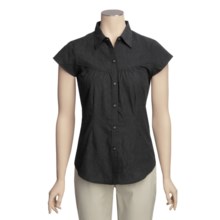 ExOfficio Next-to-Nothing Hanja Flora Shirt - Short Sleeve (For Women) in Black - Closeouts