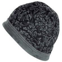 ExOfficio Persian Print Fleece Beanie Hat - Reversible (For Women) in Dark Pebble - Closeouts