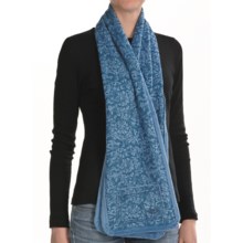 ExOfficio Persian Print Fleece Scarf - Reversible (For Women) in Baltic - Closeouts